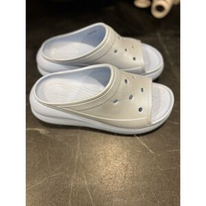 Crocs Men and Women's Crush Meta Pearl Slide M7W9 Blue Calcite